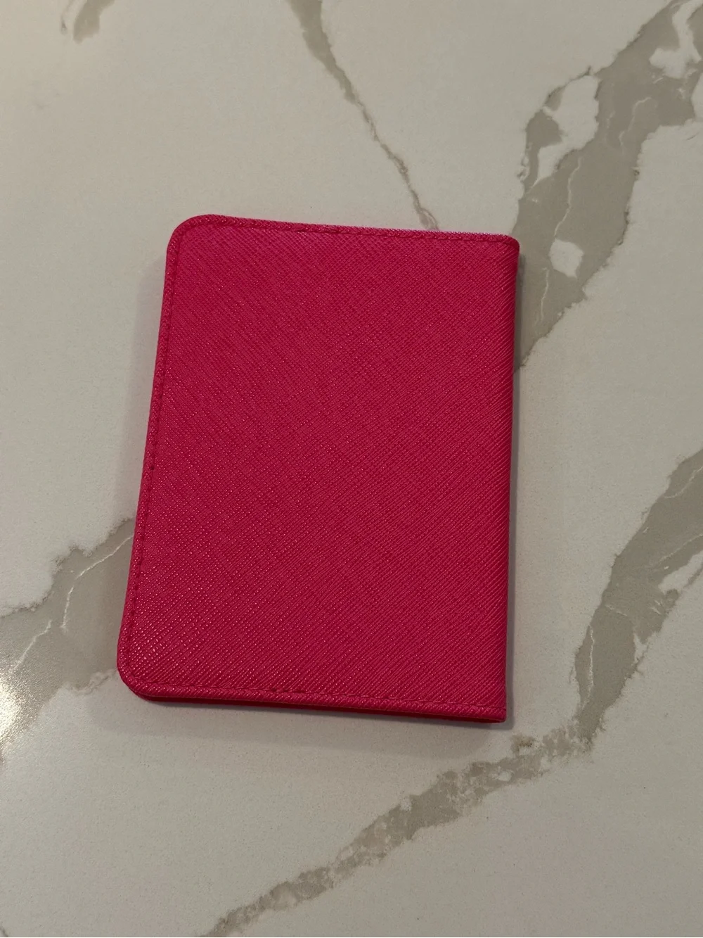 Mud Pie Hot Pink Passport Holder with Gold Foil
